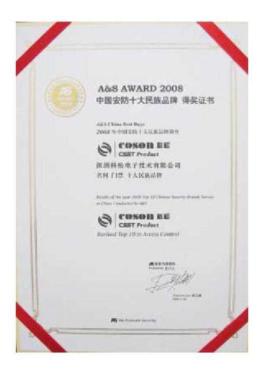 荣誉证书2008